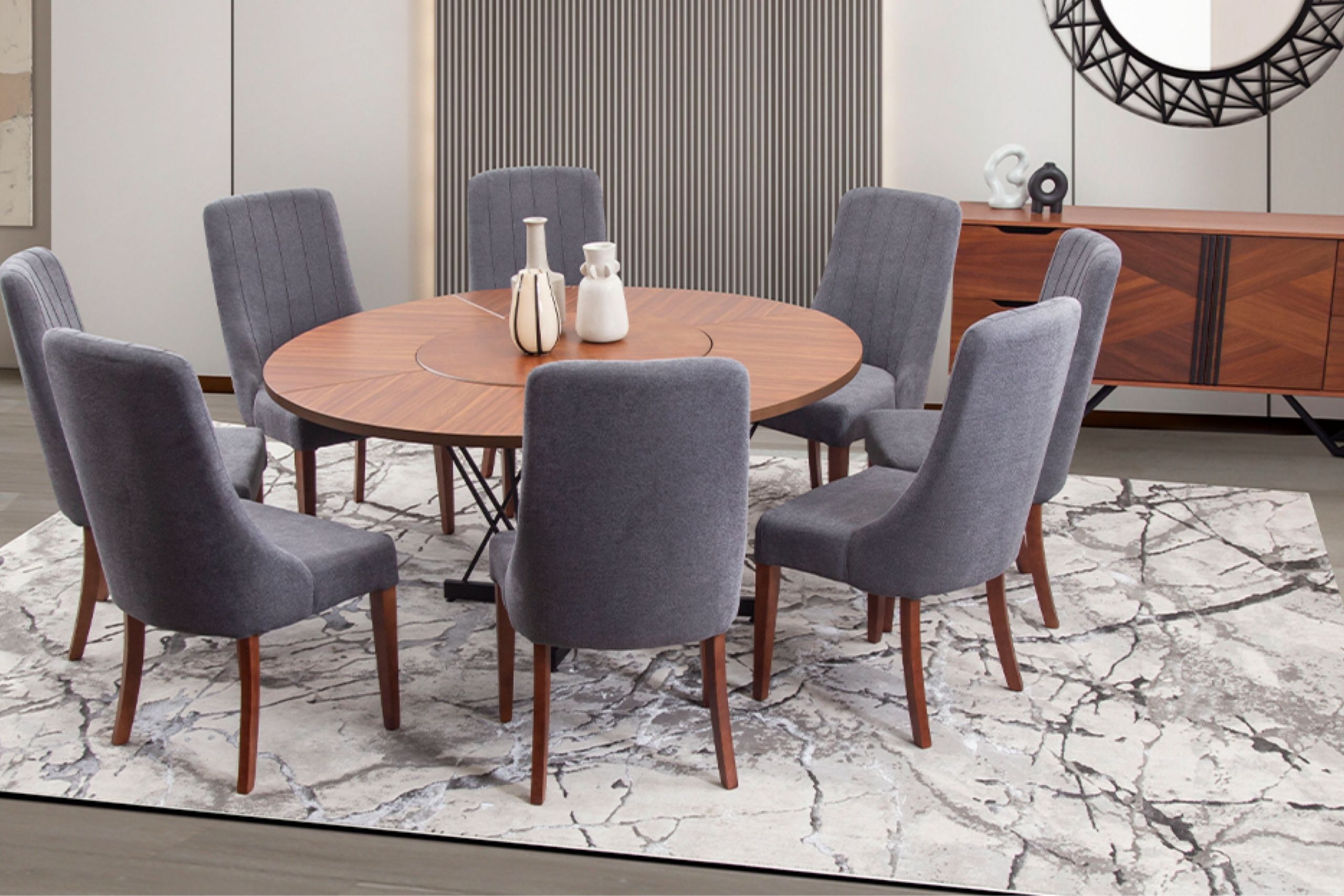 comedor-equilibrio-uso-convivencia Compra de espacios de convivencia como el comedor, con una clara preferencia por mobiliario adaptable a distintos estilos de vida.