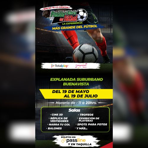 No te pierdas la experiencia más grande del fútbol en la explanada Buenavista