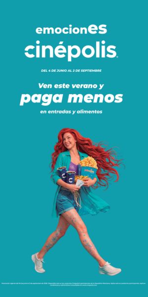 Disfruta de las emociones este verano en cinepolis, obten bebidas y alimentos a menor precio